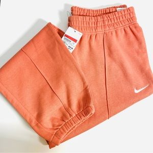 Nike Women’s Essential Orange (Coral) Fleece Sweatpants -Size W- L & XL